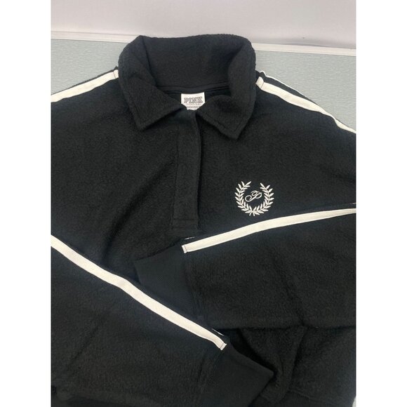 VICTORIA'S SECRET Fleece Cropped Polo Sweatshirt XL - Picture 6 of 15